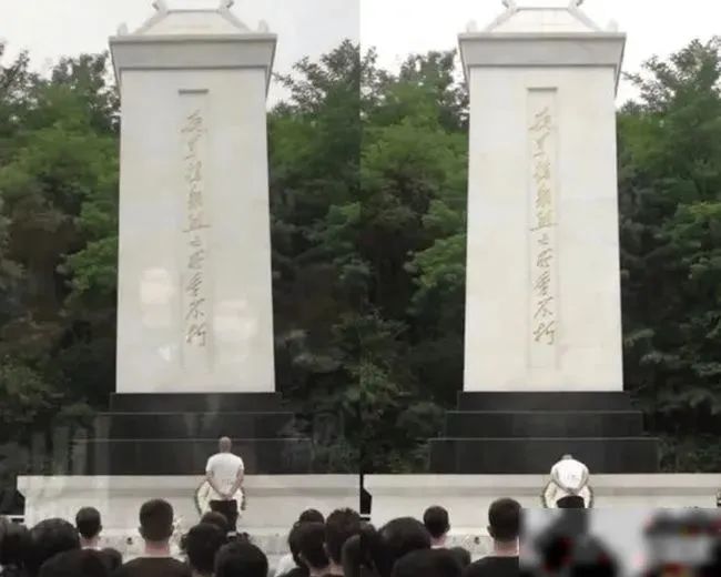 直播攀爬烈士坟墓摆造型，两人被依法查处，英烈不容亵渎，底线不可触碰